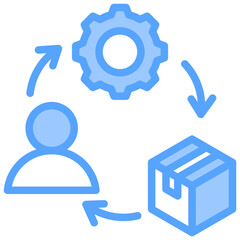Internal Process Blue Icon