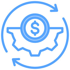 Efficiency Blue Icon