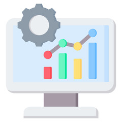 Statistical Software Flat Icon