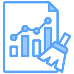 Data Cleaning Blue Icon