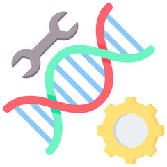 Genetic Engineering Flat Icon