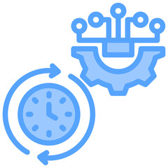 Future Technology Blue Icon