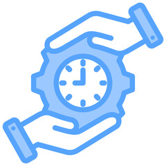 Obraz premium Save Time Blue Icon
