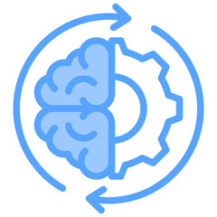 Cognitive Skill Blue Icon