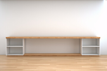 empty modern interior design white wall mockup