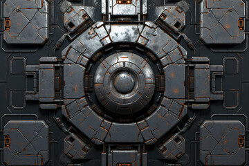 Obraz premium scifi corridor texture background