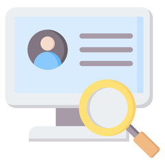 Online Recruitment Flat Icon