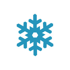 Snowflake icon isolated on a white background. Vector illustration.
