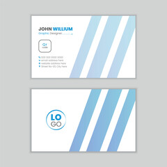 Modern minimalist business card design template with creative design concept and editable content.