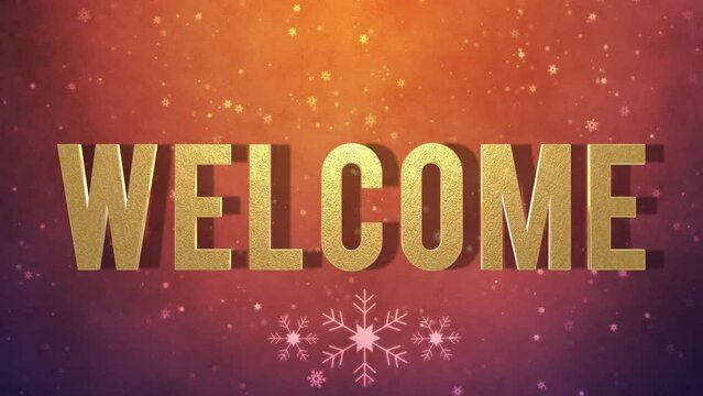 Welcome christmas 3d motion background video