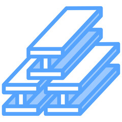 Steel Material Blue Icon