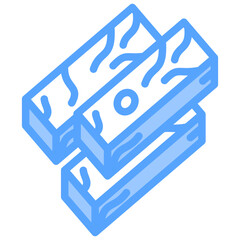 Timber Material Blue Icon