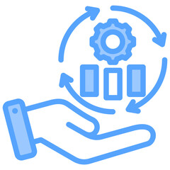 Infrastructure Blue Icon