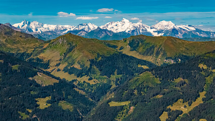 Alpine summer view at Mount Fulseck, Dorfgastein, St. Johann im Pongau, Salzburg, Austria