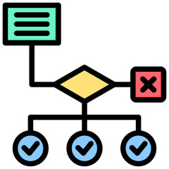 Methodology Outline Color Icon