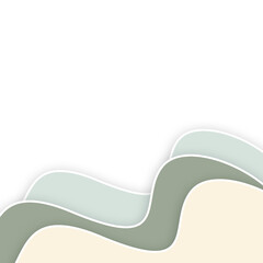 paper cut abstract geometric shapes, wavy papercut shapes