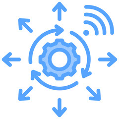 Continuous Deployment Blue Icon