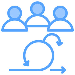 Agile Team Blue Icon
