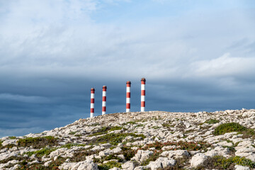 Chimneys on the rock