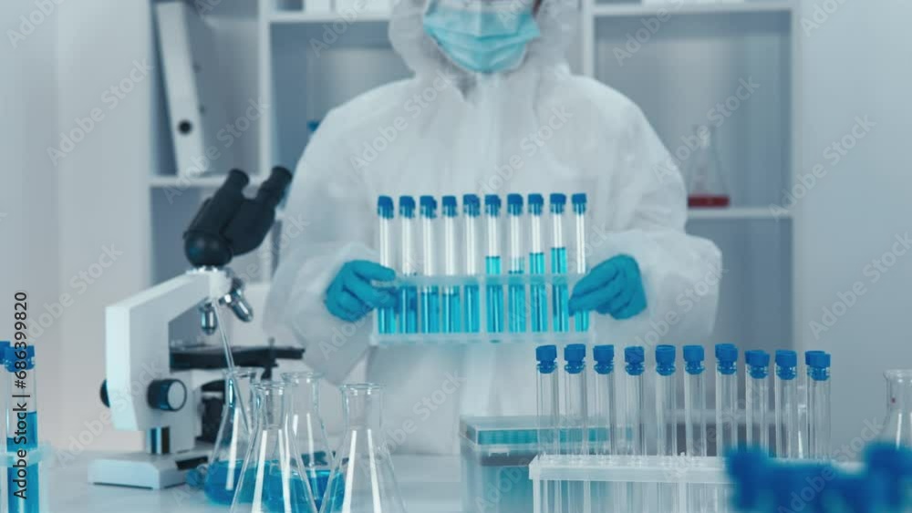 Poster Scientists are developing and testing methods to protect against viruses, taking into account modern challenges and threats, such as the omicron variant. A high-tech biotechnology factory where new