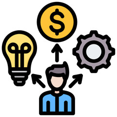 Entrepreneurship Outline Color Icon