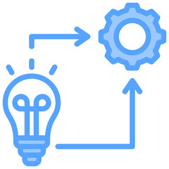Implementation Blue Icon