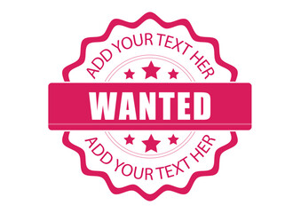 Obraz premium Wanted Stamp Icon Illustration