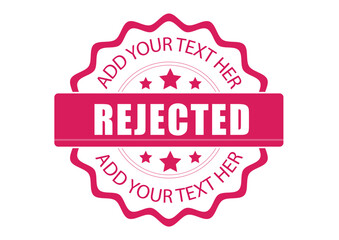 Rejected stamp Stock Vector image, Rejected Rubber Stamp Imprint 