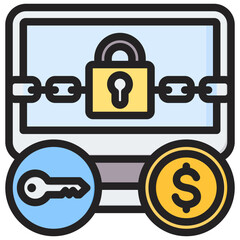 Ransomware Outline Color Icon