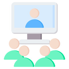 Video Conference Flat Icon