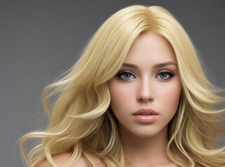 Naklejka premium woman blonde natural beautiful