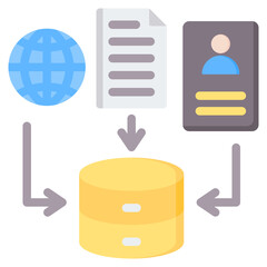 Data Gathering Flat Icon