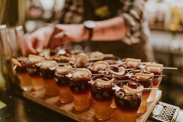 Fancy Cocktails being Served
