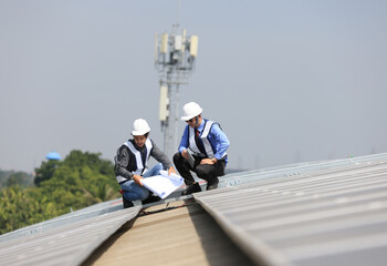 Solar Energy project management and Engineer energy power work as a blueprint equipment...