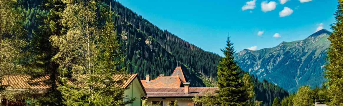 Alpine summer view at Nassfeld valley, Bad Gastein, St. Johann im Pongau, Salzburg, Austria