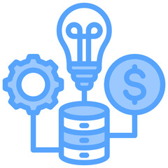 Big Data Blue Icon