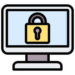 Data Prevention Outline Color Icon