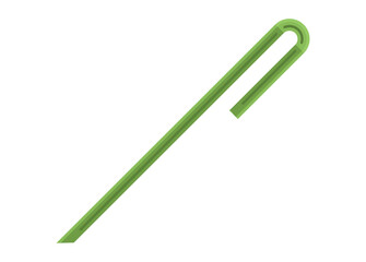 Plastic straw. Simple flat illustration.