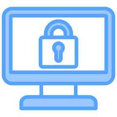 Data Prevention Blue Icon
