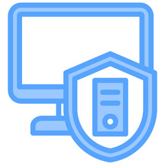 Data Protection Blue Icon