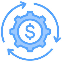 Business Continuity Blue Icon