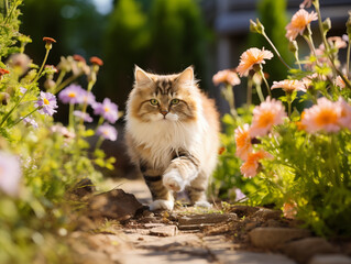 Cat in the garden