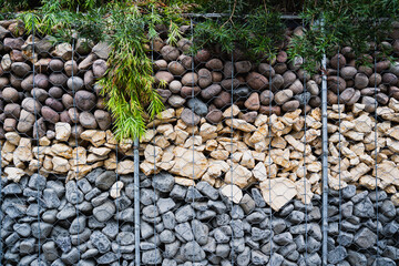 gabions fence made of stone