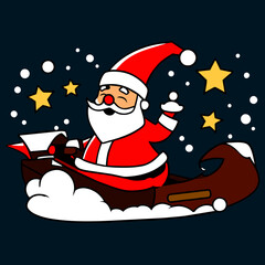 santa claus with gifts