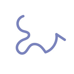 Squiggly line decor vector 