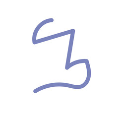 Squiggly line decor vector 