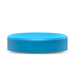 blue podium, 3D round glowing pedestal podium