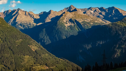 Alpine summer view at Mount Stubnerkogl, Bad Gastein, St. Johann im Pongau, Salzburg, Austria