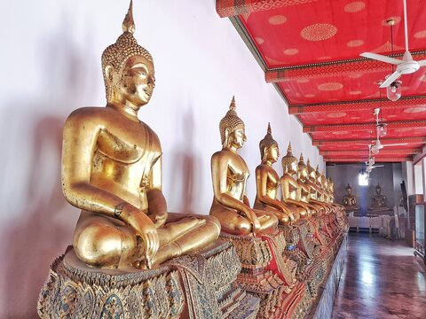 buddha statue in Wat Pho Buddhist temple in Bangkok, Thailand