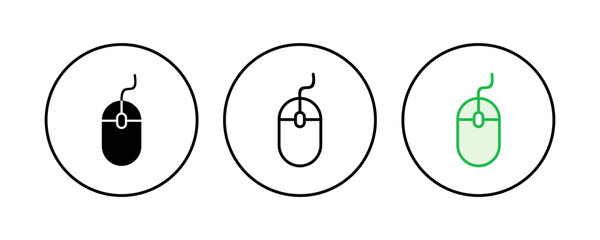 Mouse icon set. click icon vector. pointer icon vector.